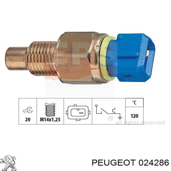 Czujnik temperatury płynu chłodzącego Peugeot/Citroen 024286 cena, od 14,68 USD