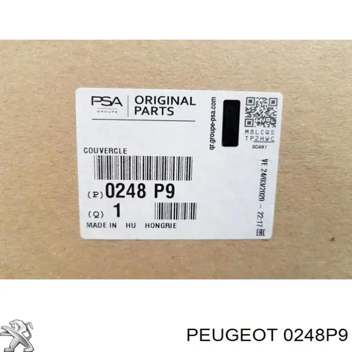 Pokrywa zaworowa Peugeot/Citroen 0248P9 cena, od 75,86 USD
