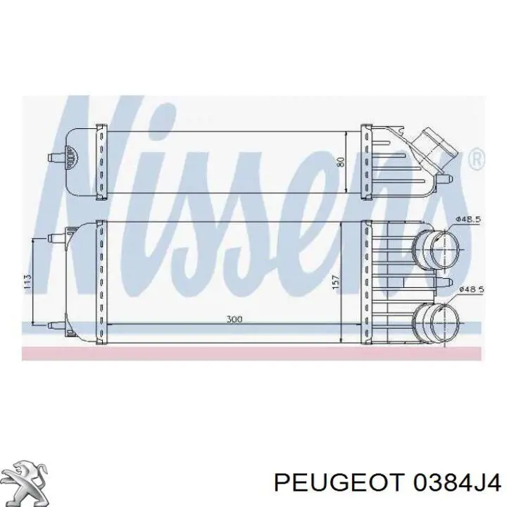 Chłodnica intercoolera Peugeot/Citroen 0384J4 cena, od 101,87 USD