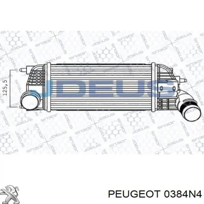 0384N4 Peugeot/Citroen Chłodnica intercoolera