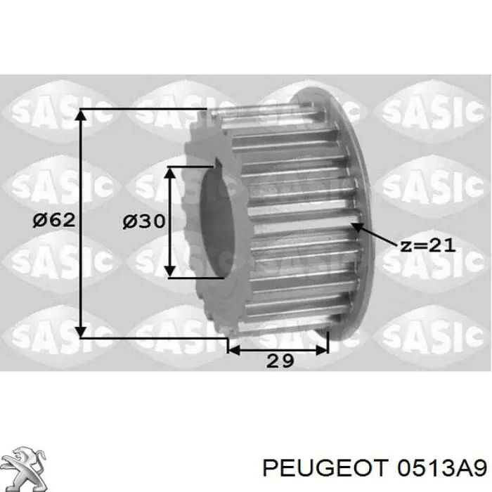 Koło zębate walcowe napędu wałka rozrządu Peugeot/Citroen 0513A9 cena, od 23,03 USD