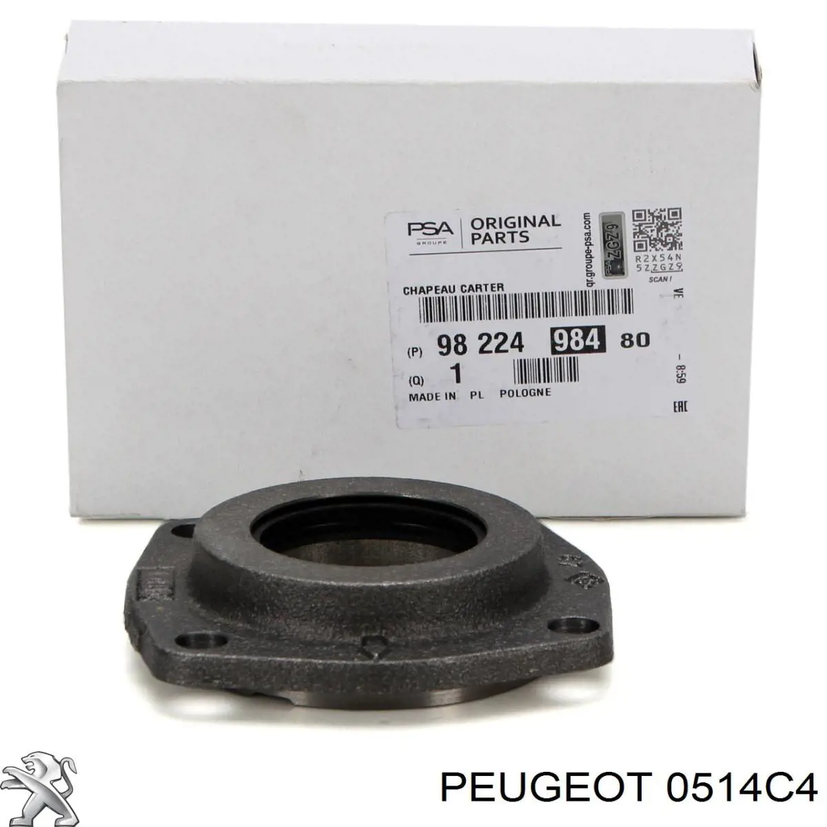 Do koszyka 0514C4 Peugeot/Citroen Uszczelniacz wału korbowego silnika tylny