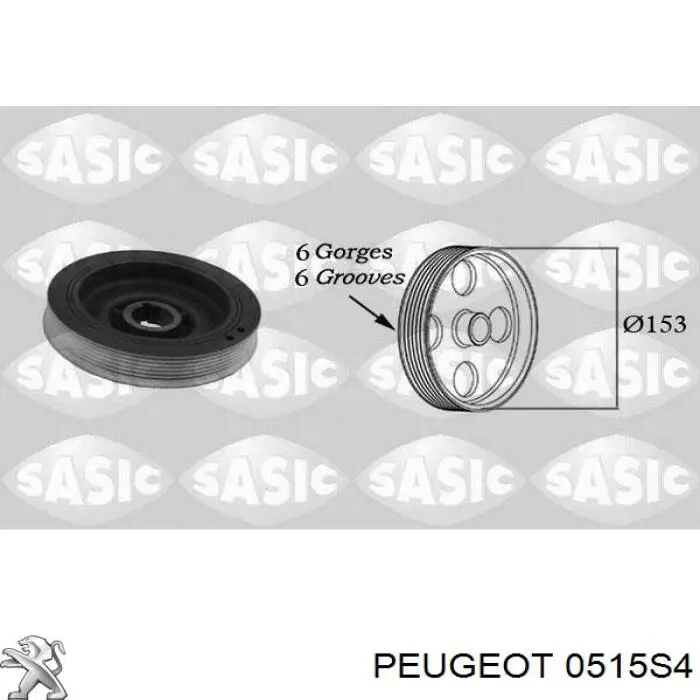Koło pasowe wału korbowego Peugeot/Citroen 0515S4 cena, od 55,60 USD