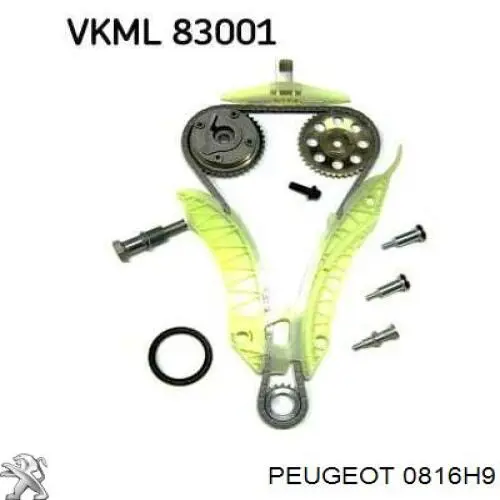Łańcuch rozrządu, zestaw Peugeot/Citroen 0816H9 cena, od 97,54 USD