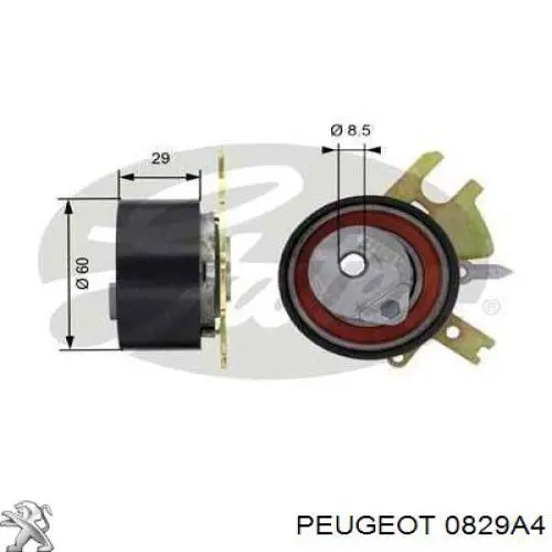 0829A4 Peugeot/Citroen rolka napinacza paska rozrządu