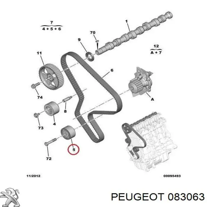 Rolka prowadząca kierunkowa paska rozrządu Peugeot/Citroen 083063 cena, od 21,09 USD