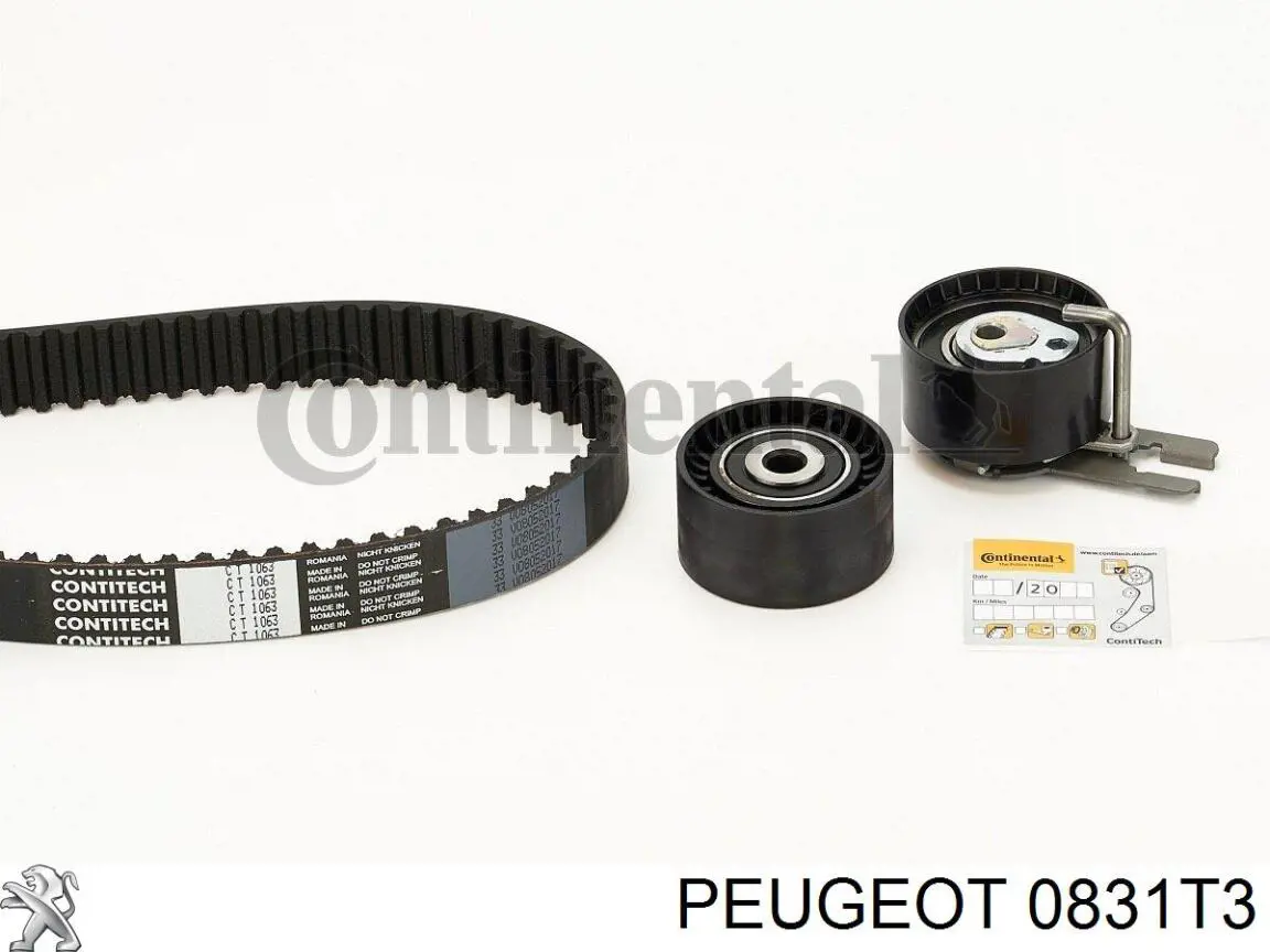 Pasek rozrządu, zestaw 0831T3 Peugeot/Citroen