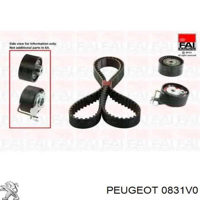 Pasek rozrządu, zestaw Peugeot/Citroen 0831V0 cena, od 103,00 USD