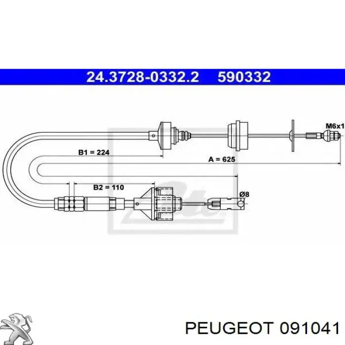 091041 Peugeot/Citroen Kompensator hydrauliczny (popychacz hydrauliczny), popychacz zaworu