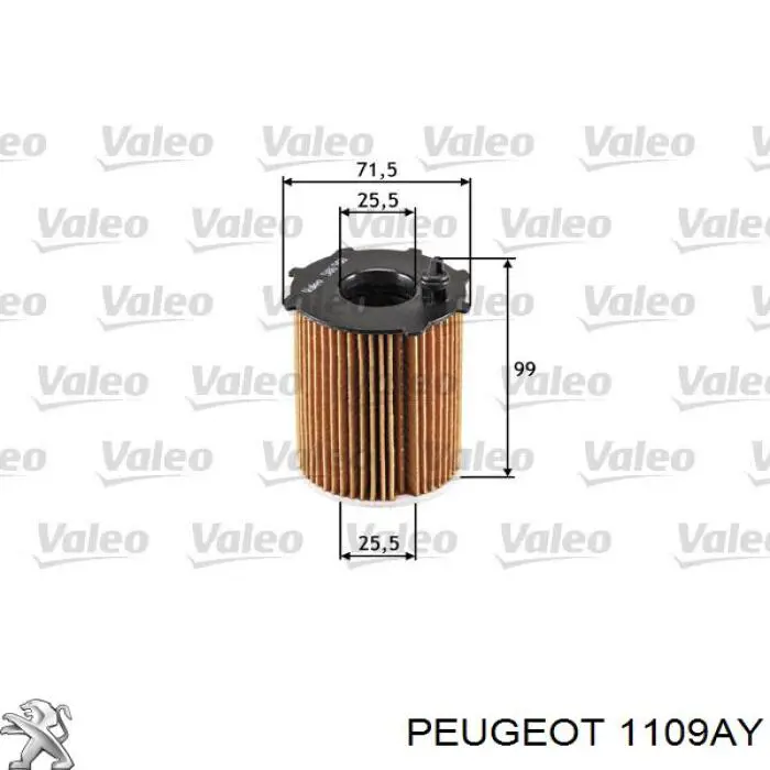 Filtr oleju 1109AY Peugeot/Citroen
