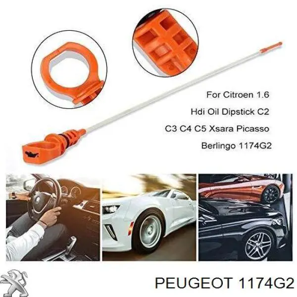 Do koszyka 1174G2 Peugeot/Citroen Bagnet poziomu oleju w silniku