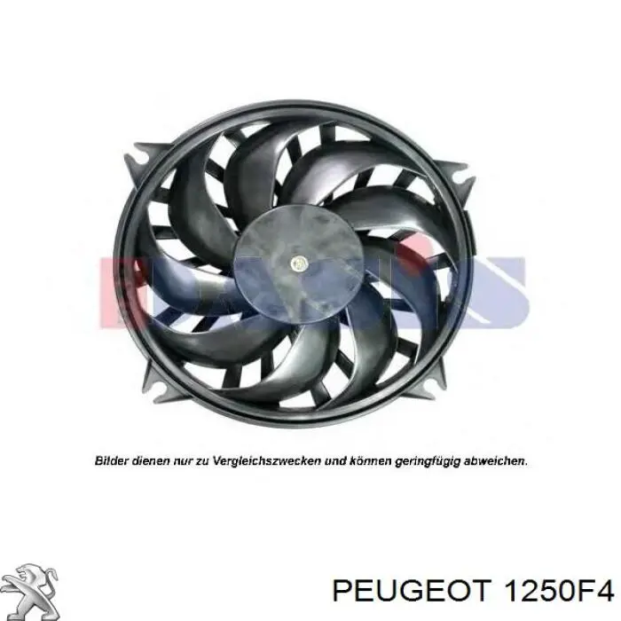 Wentylator elektryczny układu chłodzenia kompletny (silnik+wirnik) Peugeot/Citroen 1250F4 cena, od 71,94 USD
