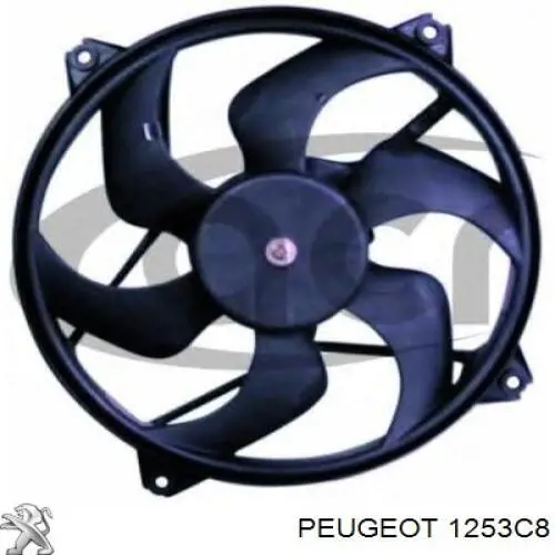 1253C8 Peugeot/Citroen Wentylator elektryczny układu chłodzenia kompletny (silnik+wirnik)