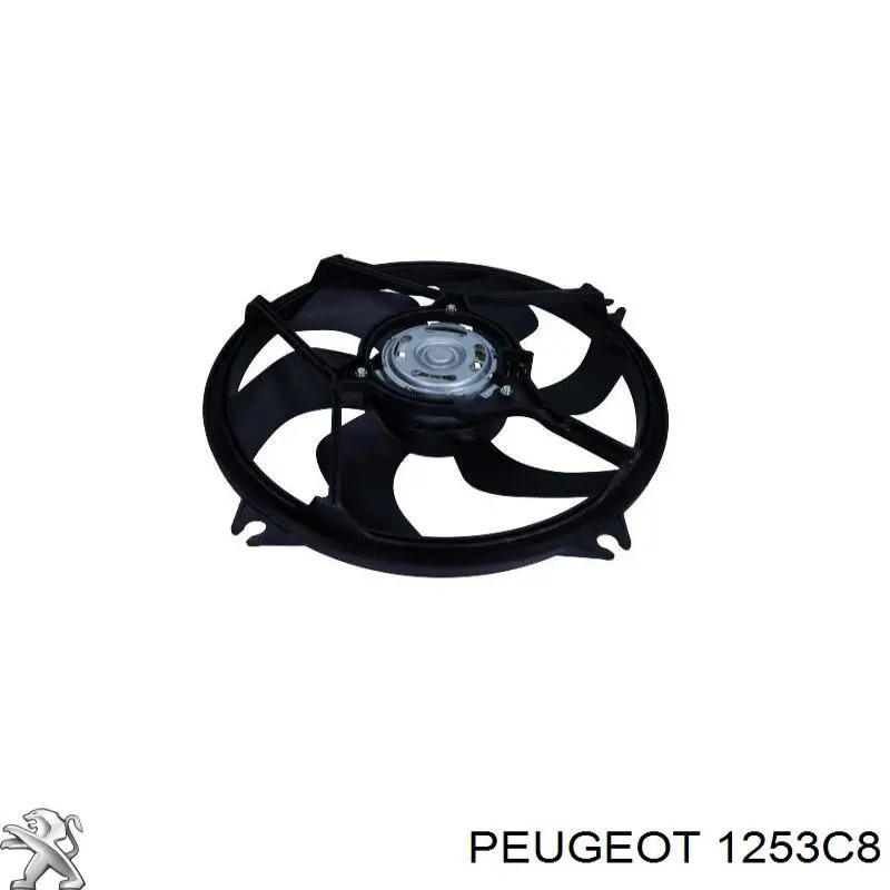 Do koszyka 1253C8 Peugeot/Citroen Wentylator elektryczny układu chłodzenia kompletny (silnik+wirnik)