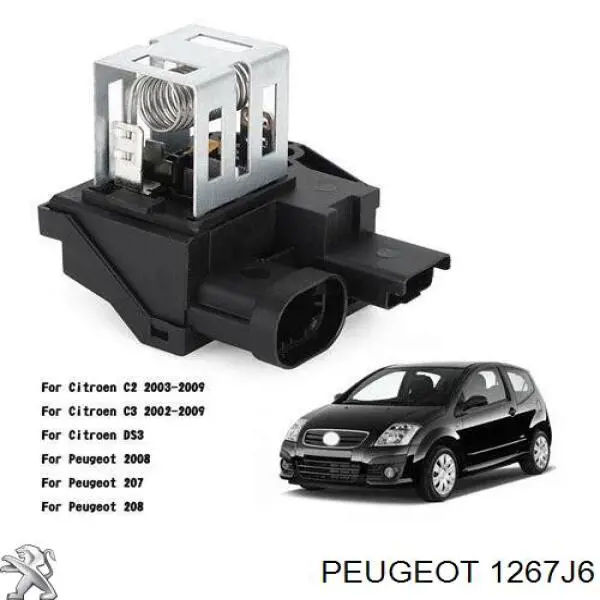 Regulator obrotów wentylatora (sterownik) Peugeot/Citroen 1267J6 cena, od 26,79 USD