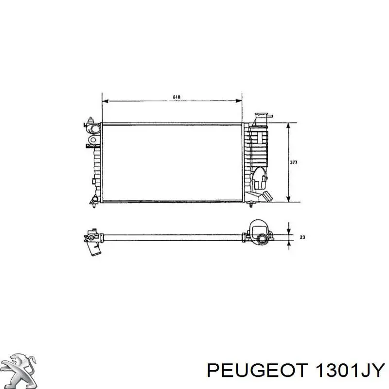 Do koszyka 1301JY Peugeot/Citroen Chłodnica silnika