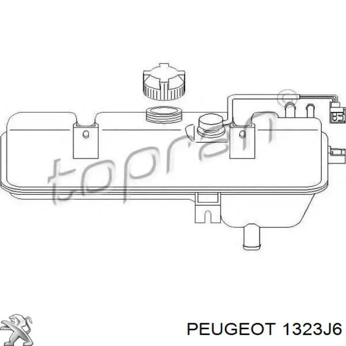 Zbiorniczek wyrównawczy układu chłodzenia Peugeot/Citroen 1323J6 cena, od 45,97 USD