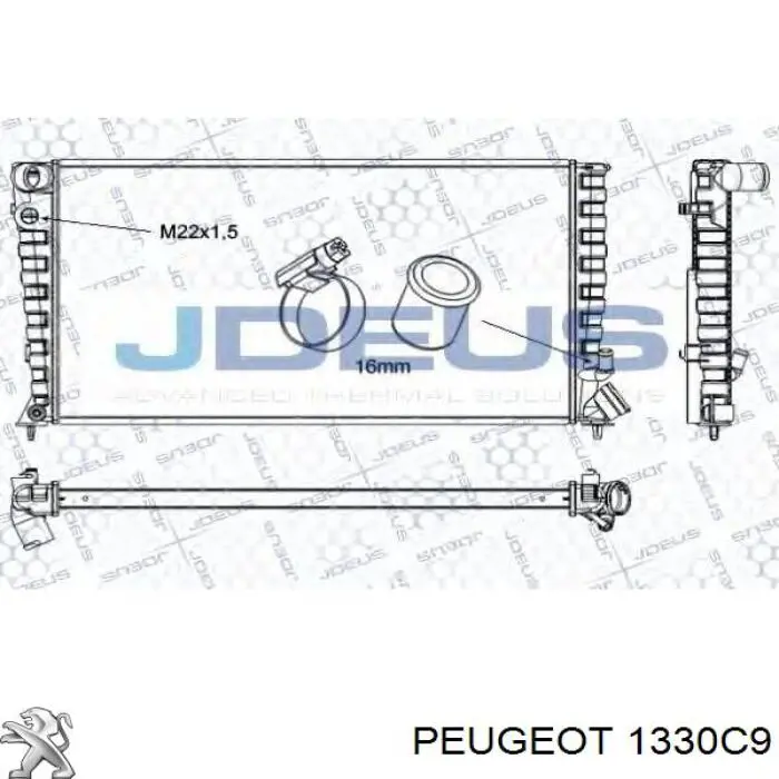 Do koszyka 1330C9 Peugeot/Citroen Chłodnica silnika