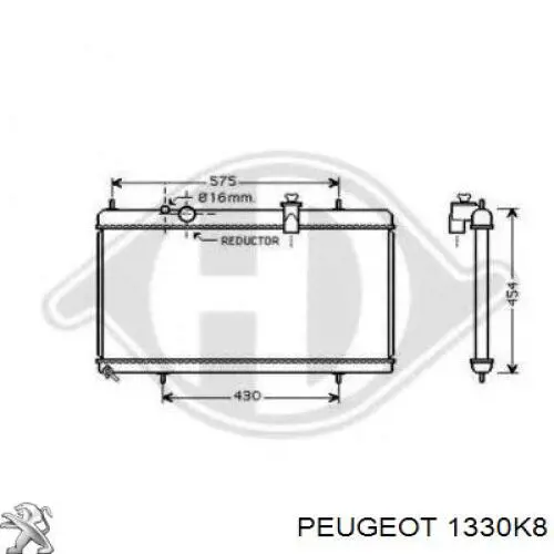Chłodnica silnika Peugeot/Citroen 1330K8 cena, od 142,06 USD
