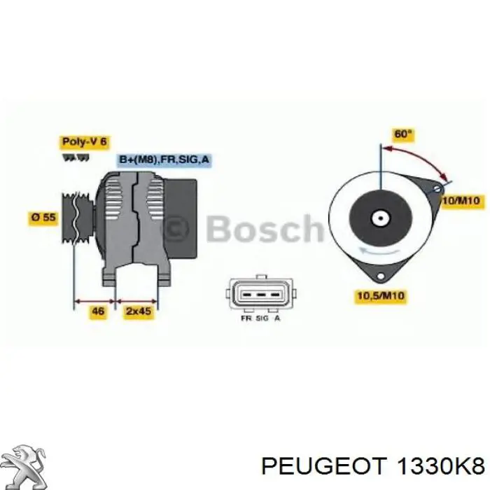 Do koszyka 1330K8 Peugeot/Citroen Chłodnica silnika