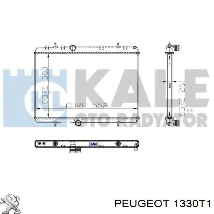 Do koszyka 1330T1 Peugeot/Citroen Chłodnica silnika