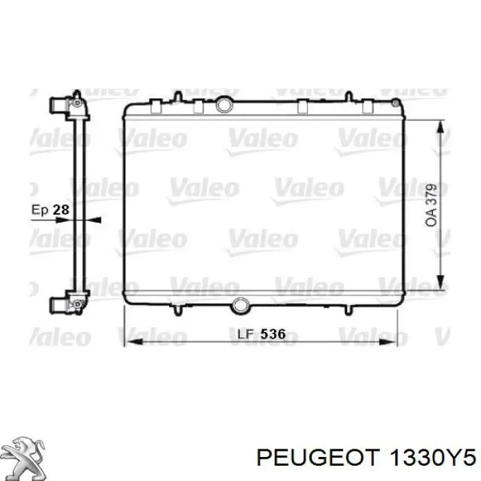 Chłodnica silnika Peugeot/Citroen 1330Y5 cena, od 40,92 USD
