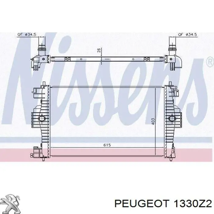 1330Z2 Peugeot/Citroen Chłodnica silnika