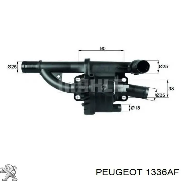 1336AF Peugeot/Citroen Obudowa termostatu