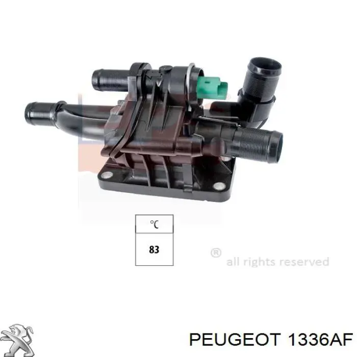 Do koszyka 1336AF Peugeot/Citroen Obudowa termostatu
