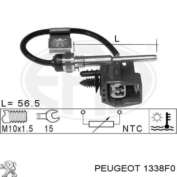 1338F0 Peugeot/Citroen Czujnik temperatury płynu chłodzącego