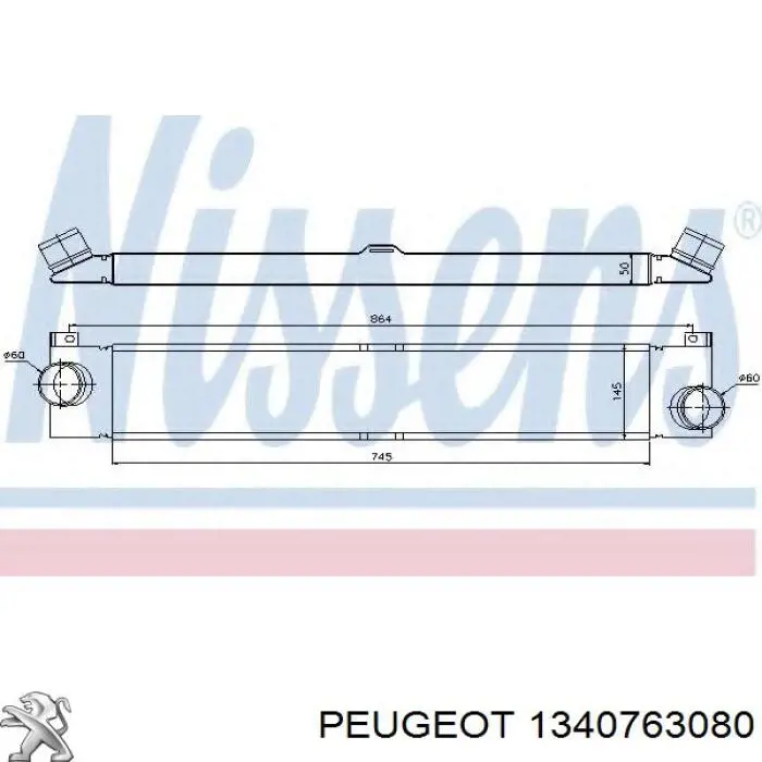 1340763080 Peugeot/Citroen Chłodnica intercoolera
