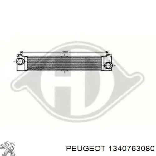 Chłodnica intercoolera Peugeot/Citroen 1340763080