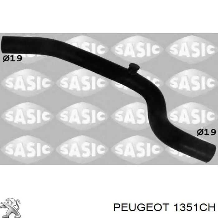 Przewód (króciec) chłodnicy dolny 1351CH Peugeot/Citroen