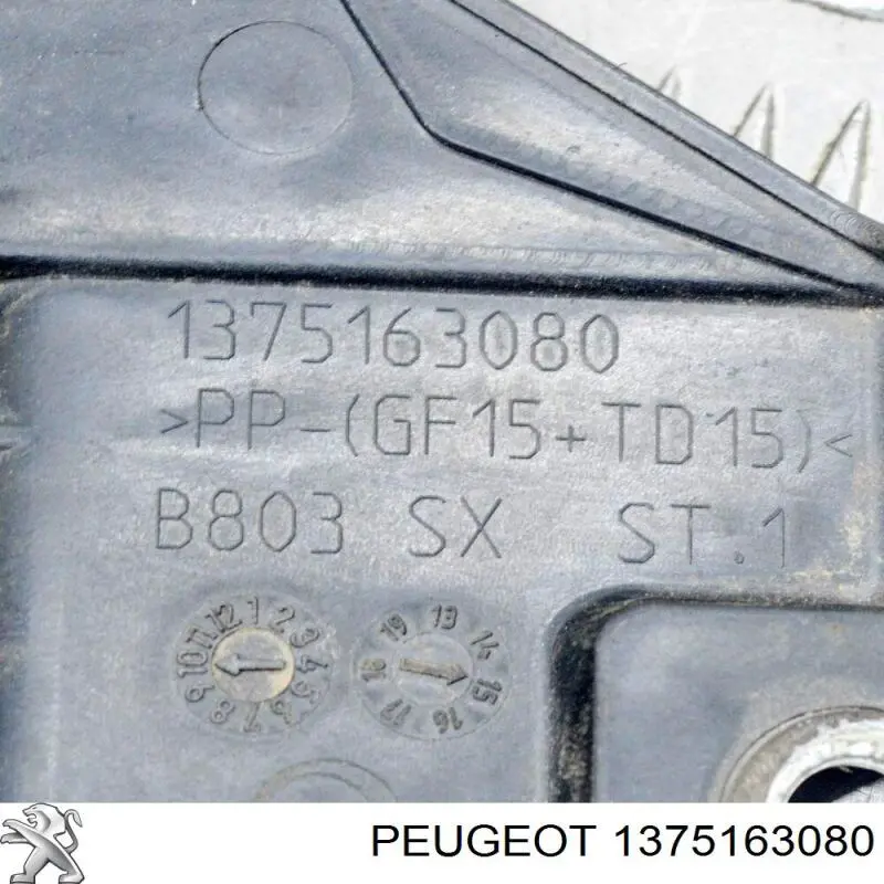 Wspornik zderzaka przedniego lewy 1626195780 Peugeot/Citroen