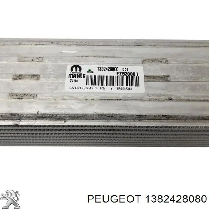 Chłodnica intercoolera 1382428080 Peugeot/Citroen