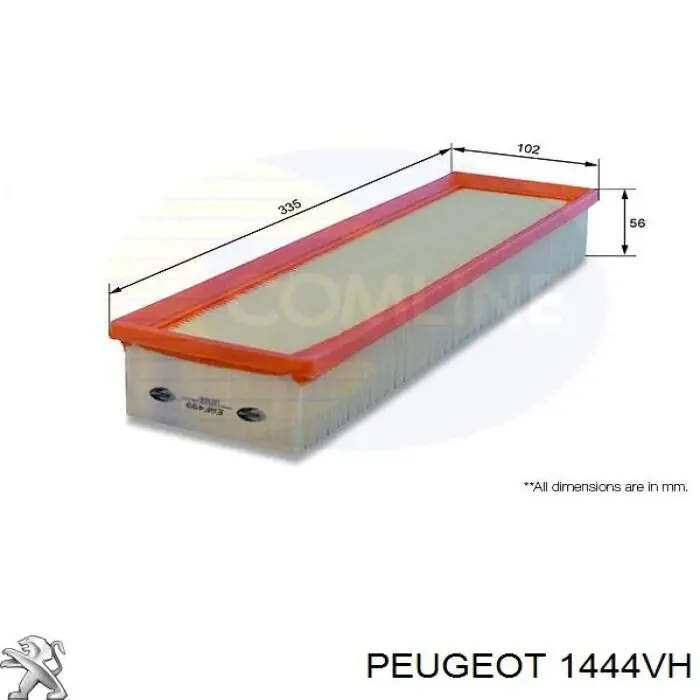 Filtr powietrza 1444VH Peugeot/Citroen