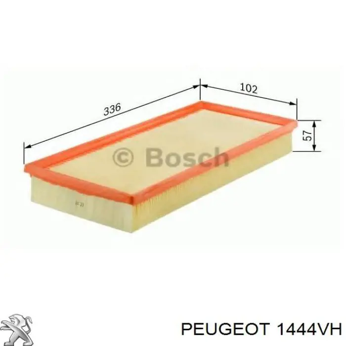 Do koszyka 1444VH Peugeot/Citroen Filtr powietrza