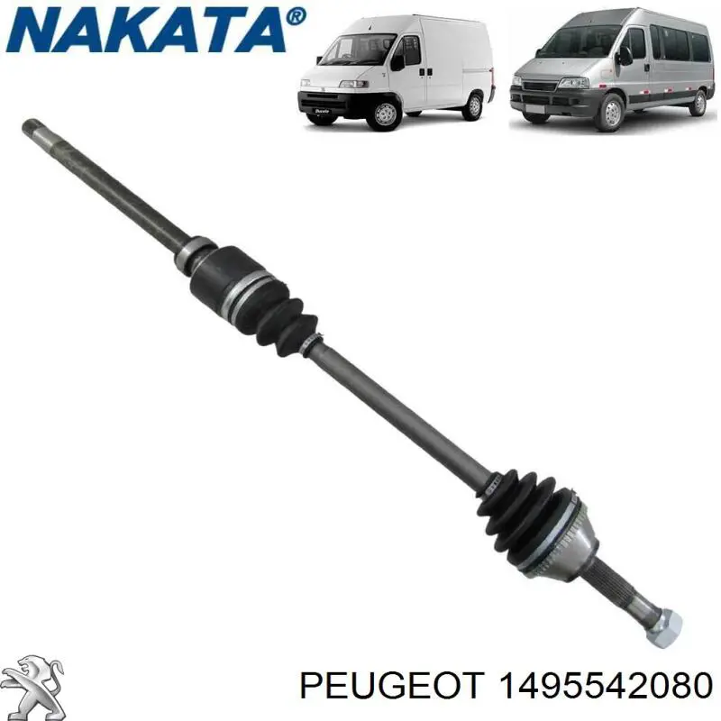 1495542080 Peugeot/Citroen półoś napędowa przednia prawa