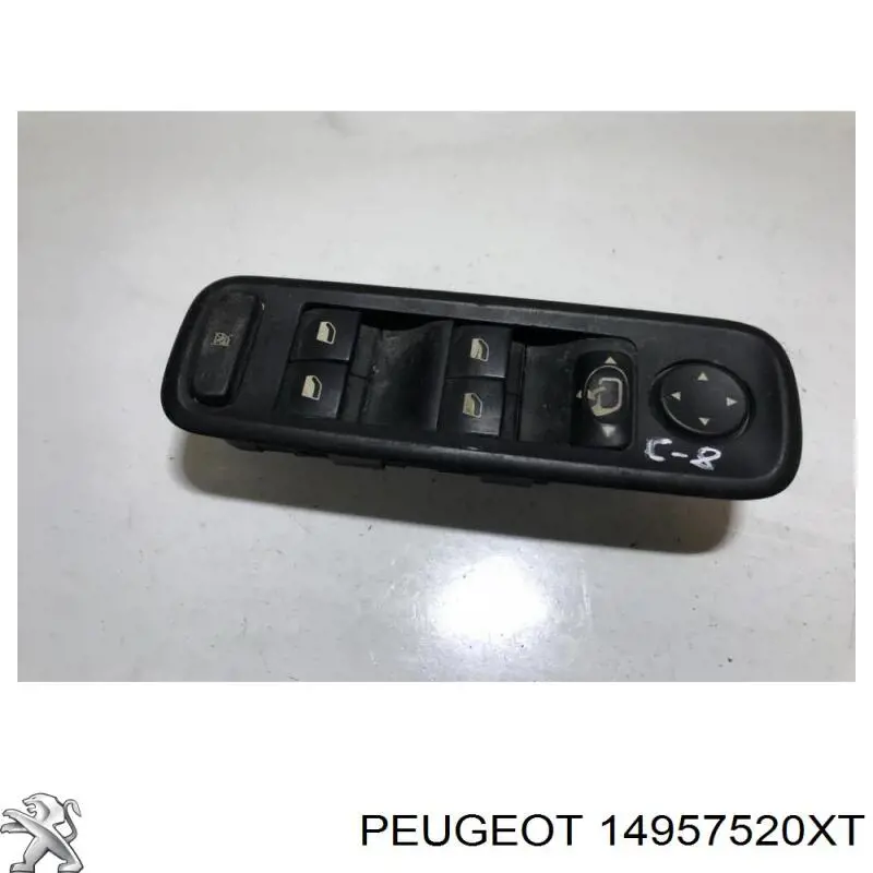 Panel przyciskowy sterowania podnośnikiem szyby przedni lewy Peugeot/Citroen 6554CJ cena, od 41,38 USD