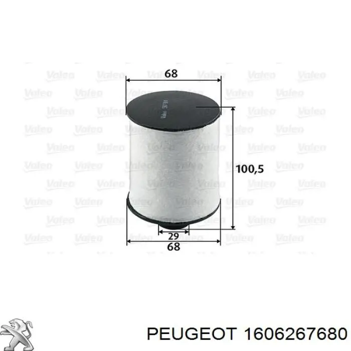 Do koszyka 1606267680 Peugeot/Citroen Filtr paliwa