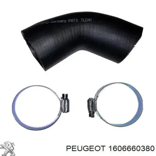 1606660380 Peugeot/Citroen Przewód (króciec) intercoolera