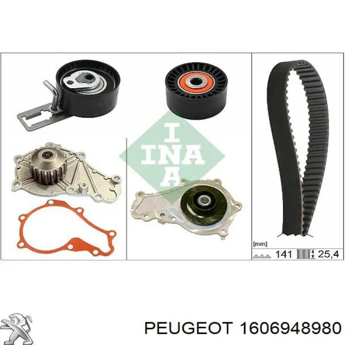 Do koszyka 1606948980 Peugeot/Citroen Rolka napinacza paska rozrządu
