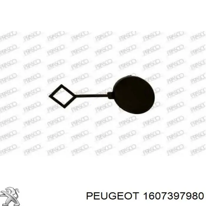 Zaślepka haku holowniczego zderzaka przednia Peugeot 208 I hatchback (CA, CC) (2012 - 2021) cena, od 11,63 USD