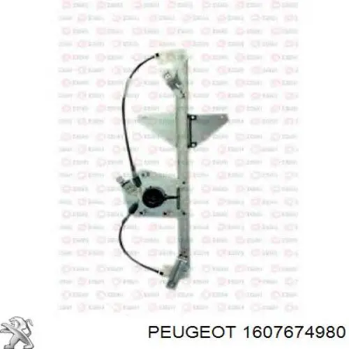 Do koszyka 1607674980 Peugeot/Citroen Mechanizm podnoszenia szyby drzwi tylnych prawych