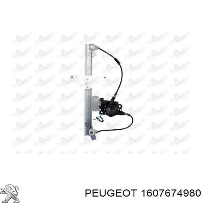 Mechanizm podnoszenia szyby drzwi tylnych prawych Peugeot/Citroen 1607674980 cena, od 105,56 USD