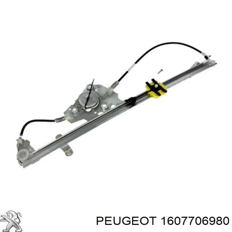 1607706980 Peugeot/Citroen Mechanizm podnoszenia szyby drzwi przednich lewych