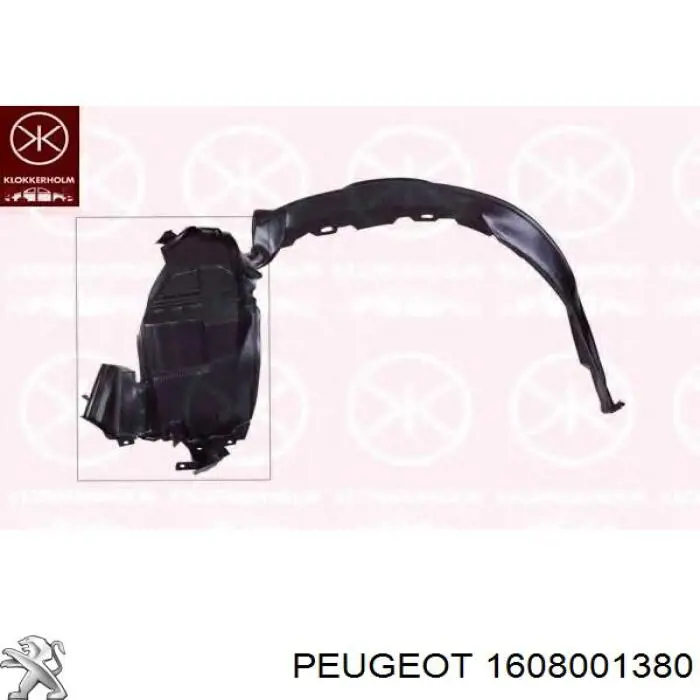 1608001380 Peugeot/Citroen Nadkole błotnika przedniego prawe