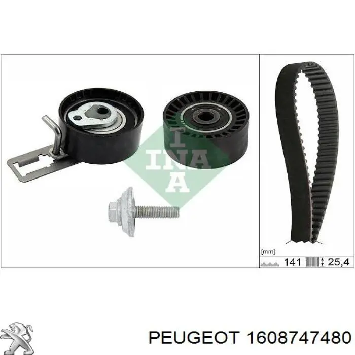 Do koszyka 1608747480 Peugeot/Citroen Pasek rozrządu, zestaw