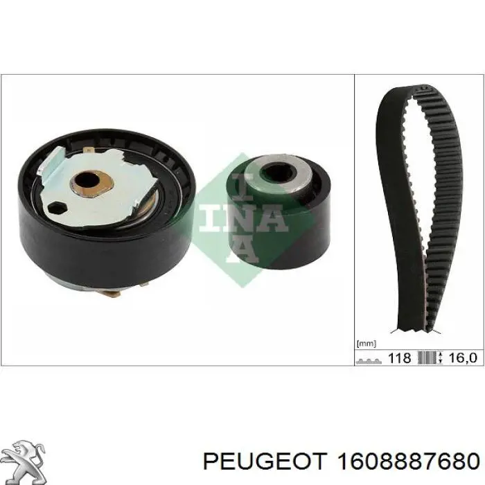 Rolka prowadząca kierunkowa paska rozrządu Peugeot/Citroen 1608887680 cena, od 14,11 USD