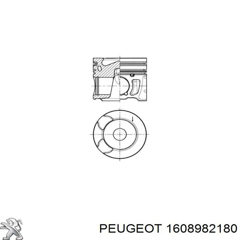 1608982180 Peugeot/Citroen tłok, komplet do jednego cylindru, std